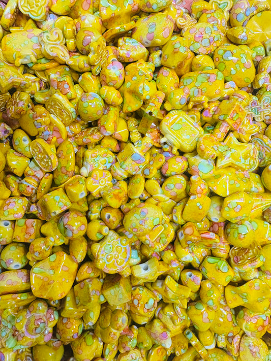 Retro red and yellow