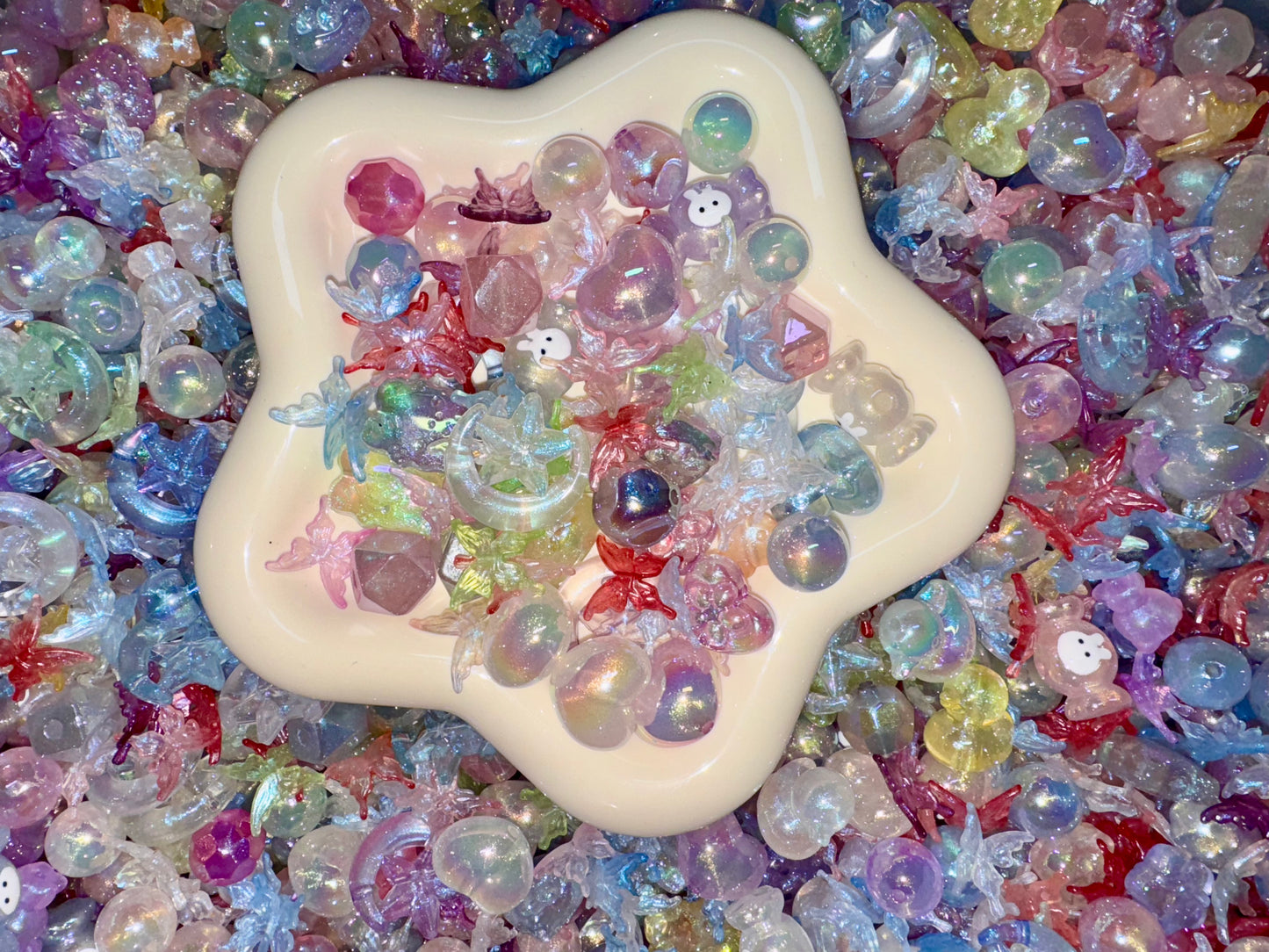 Luminous acrylic beads