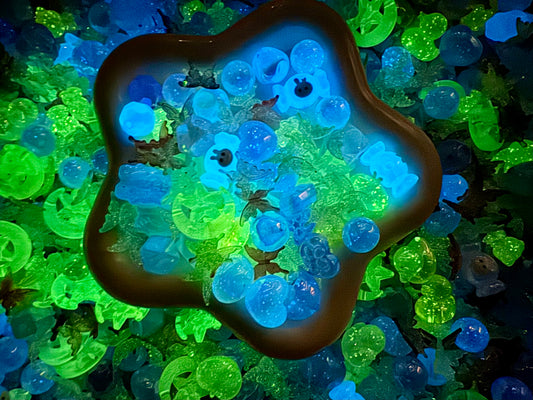 Luminous acrylic beads